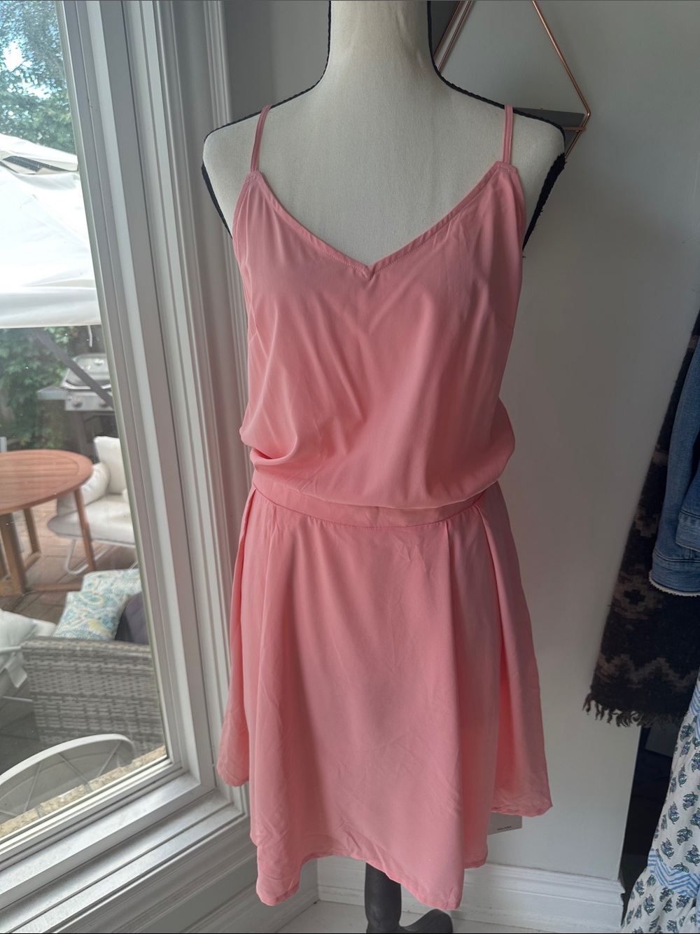HALARA Sleeveless Peach Pink V-Neck Sundress Lightweight Size Medium